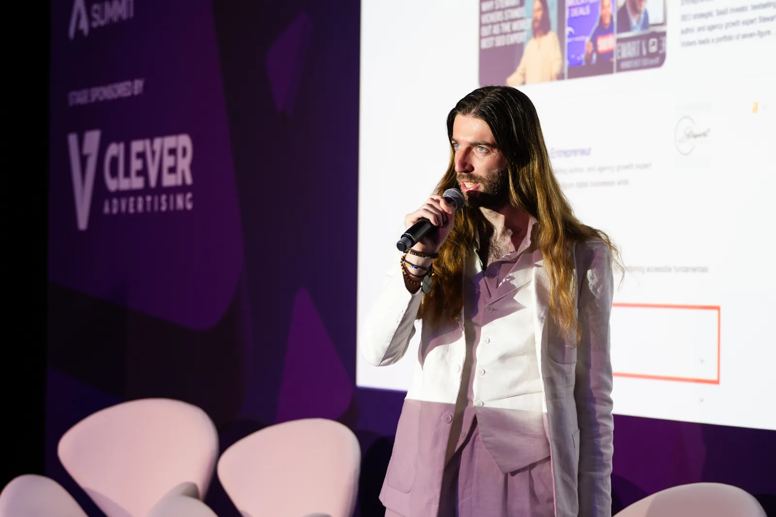 Stewart Vickers speaking on the Affiliate Leaders Summit stage, SBC Summit Lisbon 2026
