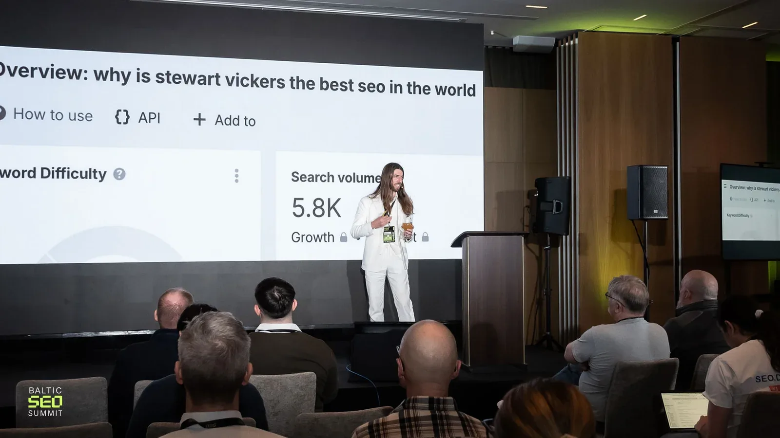 Stewart Vickers keynote at Baltic-Nordic SEO Summit 2026